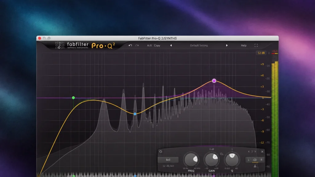 Parametric EQ example from the mixdown guide