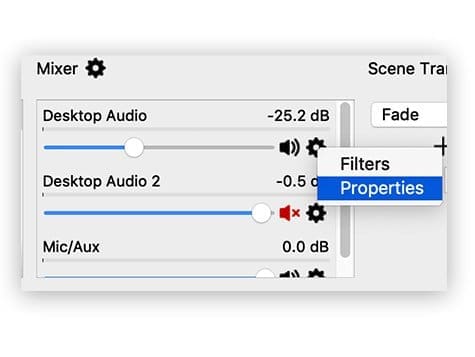 desktop audio device only disabled obs studio mac