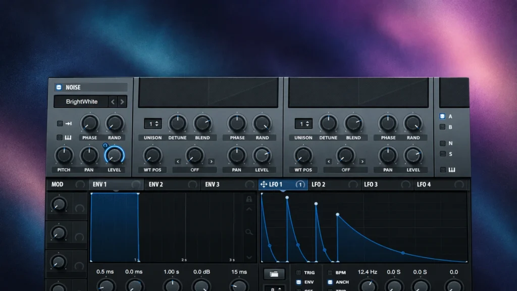 Serum clap sound design controls