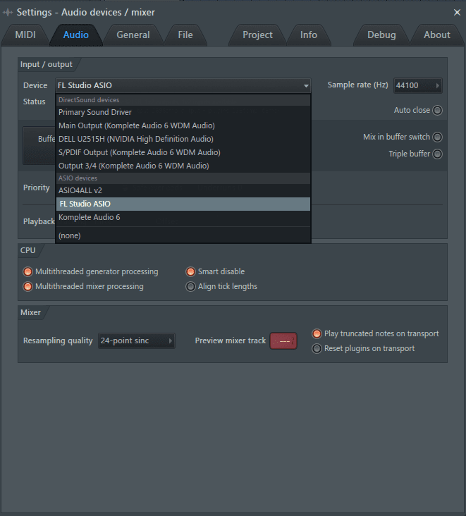 focusrite usb asio problem with fl studio