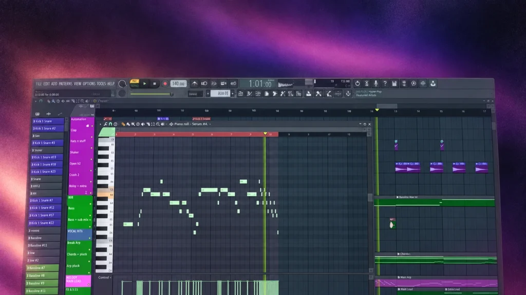 FL Studio arrangement from the article