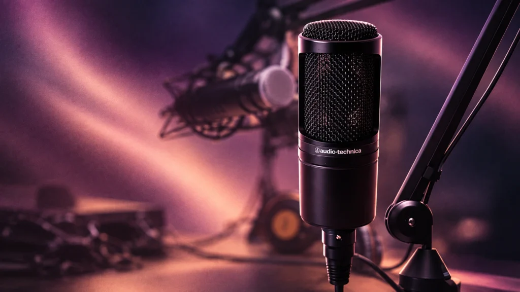 AT2020 microphone and boom arm